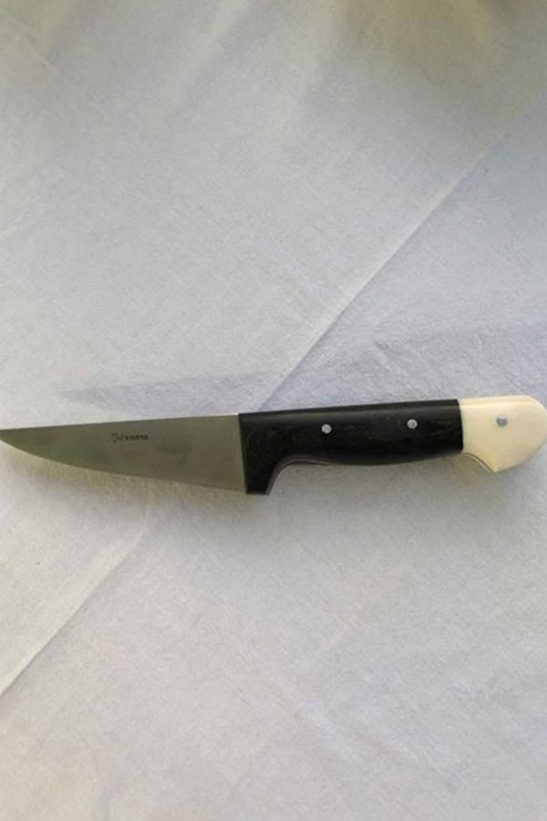 Ekru Kahve Kombinli Tekli Kasap Et Sıyırma Bıçağı Taka Bıçak