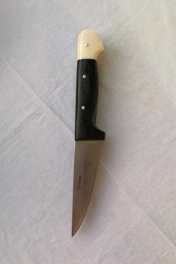 Ekru Kahve Kombinli Tekli Kasap Et Sıyırma Bıçağı Taka Bıçak