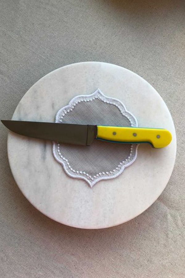 Sarı Kenarı Mavi Saplı 28 cm Günlük Kullanım Bıçağı