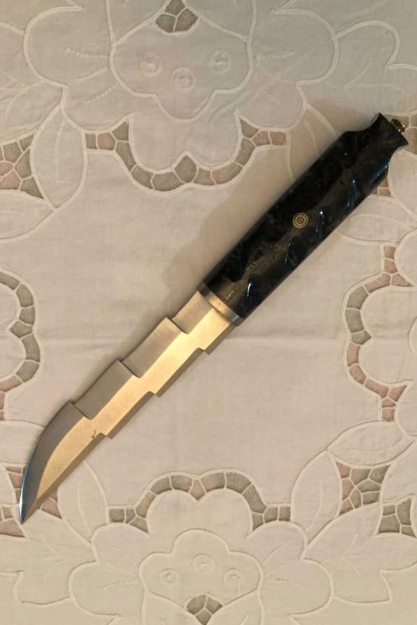 Siyah N690 Çelik Merdiven Modeli Avcı Bıçağı